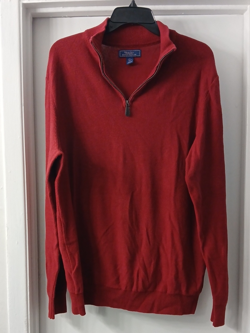 Men's Burgundy Red Quarter-Zip Pullover